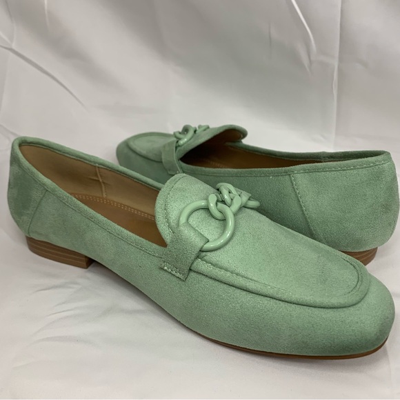 ASOS Design Mint Green Loafers with Chain Detail, size 9 - Picture 9 of 13